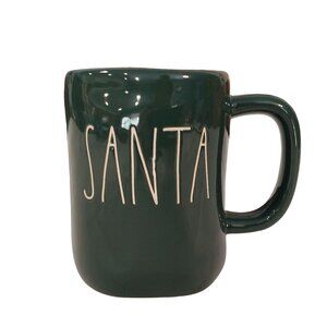 Rae Dunn Santa Mug Green Christmas Magenta